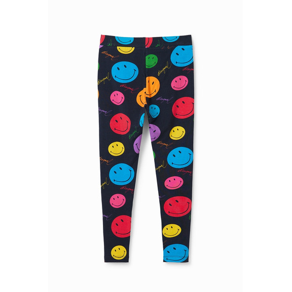 Desigual Girls Smiley Long Leggings "Schwarz"