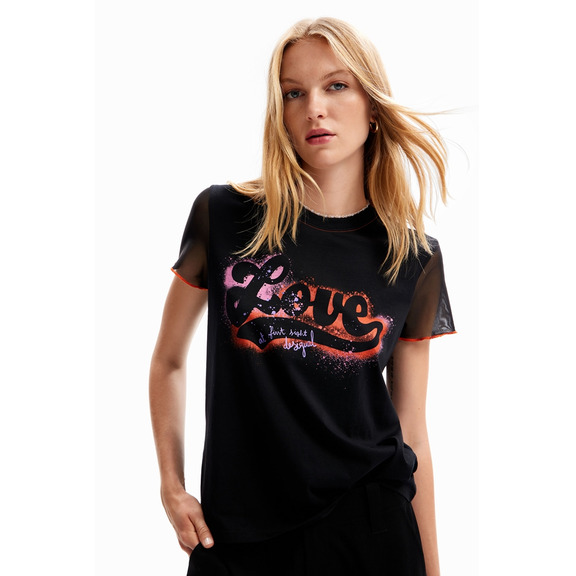 Desigual Graffiti Love T-Shirt "Black"