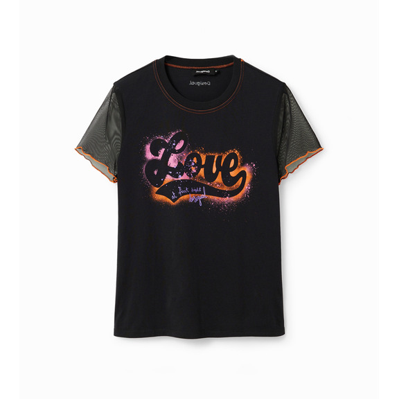 Desigual Graffiti Love T-Shirt "Black"
