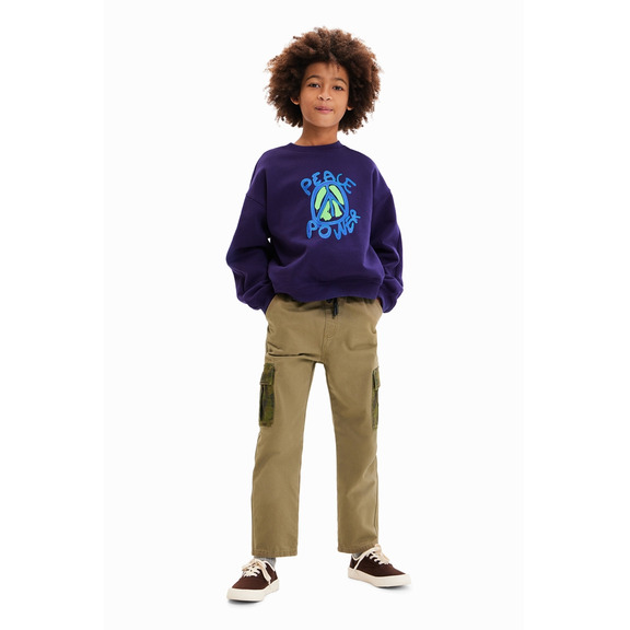 Desigual Junior Oversize Peace Sweatshirt "Blau"