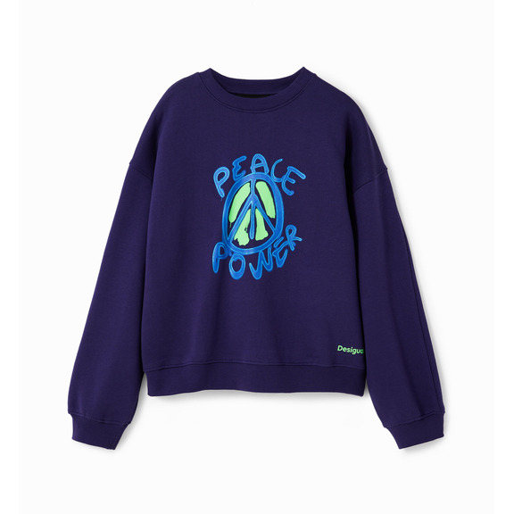 Desigual Junior Oversize Peace Sweatshirt "Blau"