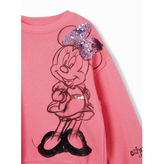 Desigual Minnie Maus Sequin Sweatshirt "Pink"