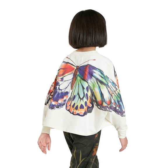 Desigual Girls Oversize Sweatshirt Schmetterling