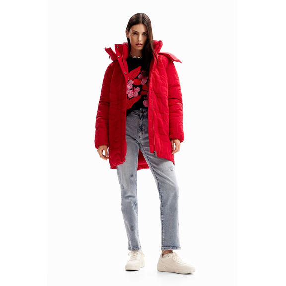 Desigual gepolsterte Zips Mantel Carmine