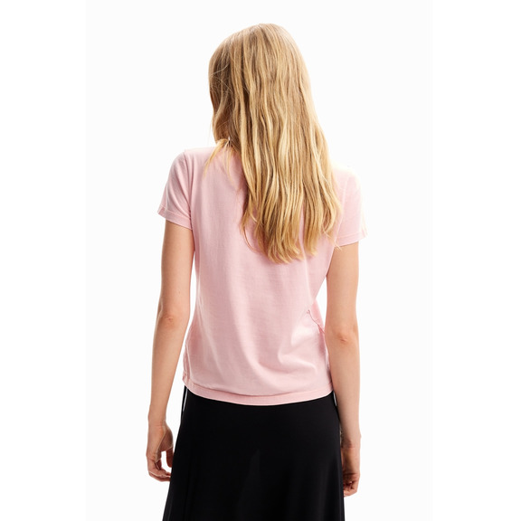 Desigual Slim Strass T-Shirt "Pink"