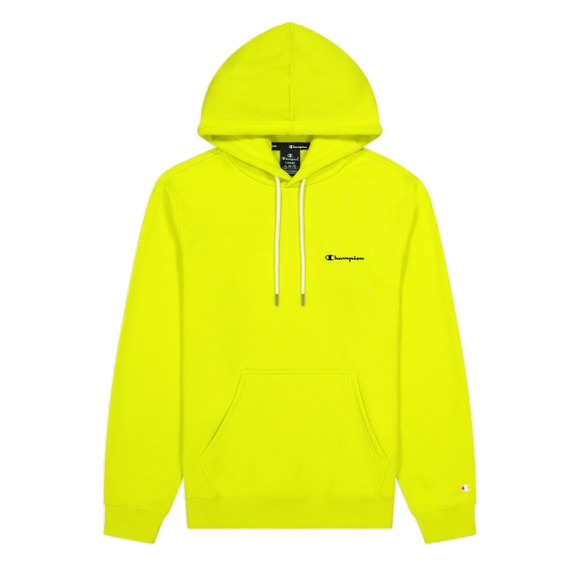 Champion Legacy Small Script Logo Print Cotton Terry Hoodie "Yellow"