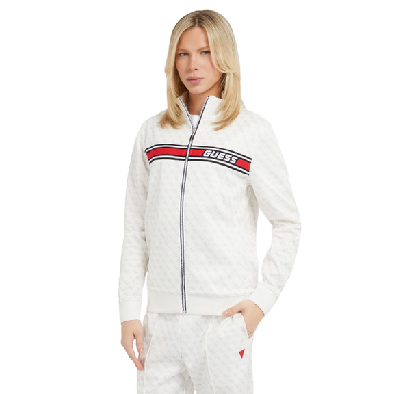 Guss Korbin Full Zip Über Logo Sweatshirt "White"