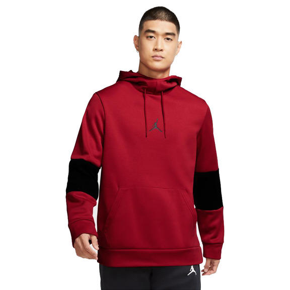 Jordan Air Therma Fleece Pullover Hoodie "Red"