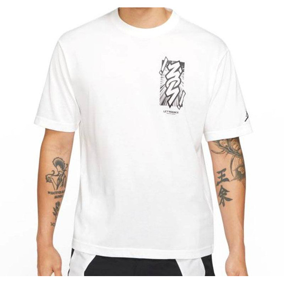 Jordan Dri-FIT Zion Herren SS T-Shirt "White-Black"