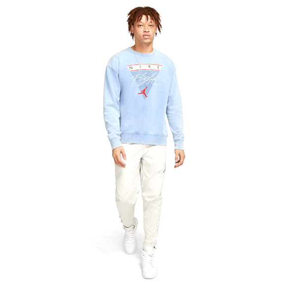Jordan Flight Fleece Men\'s Graphic Fleece Crew "Blue"