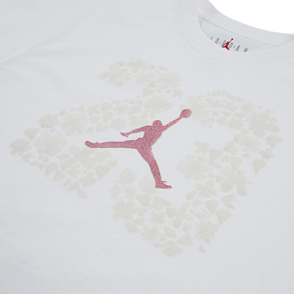 Jordan Girls JDG 23 Floral SS Tee "White-Beige"