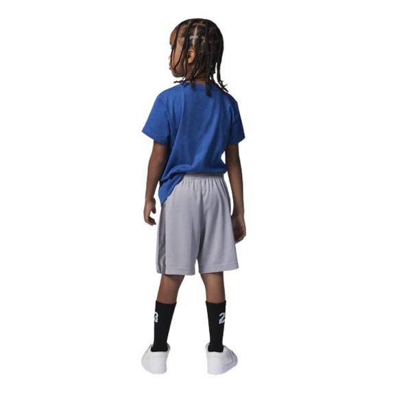 Set Jordan Infants JDB Court Air Tee + Short Mesh Set "Cemen Grey-True Blue"