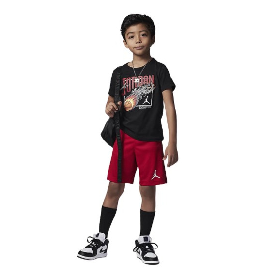 Jordan Infants JDB Court Air Tee + Short Mesh Set "Gym Red-Black"