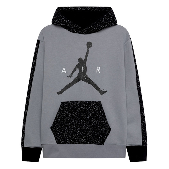 Jordan Kids Air Speckle Fleece Pullover Hoodie "Carbon"