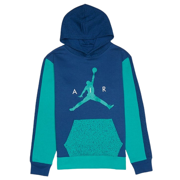 Jordan Kids Air Speckle Fleece Pullover Hoodie "French Blue"