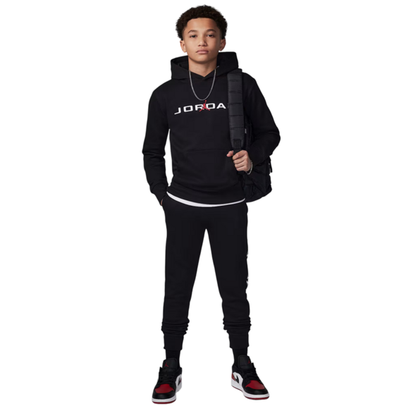 Jordan Kids Baseline Pullover Hoodie "Black"