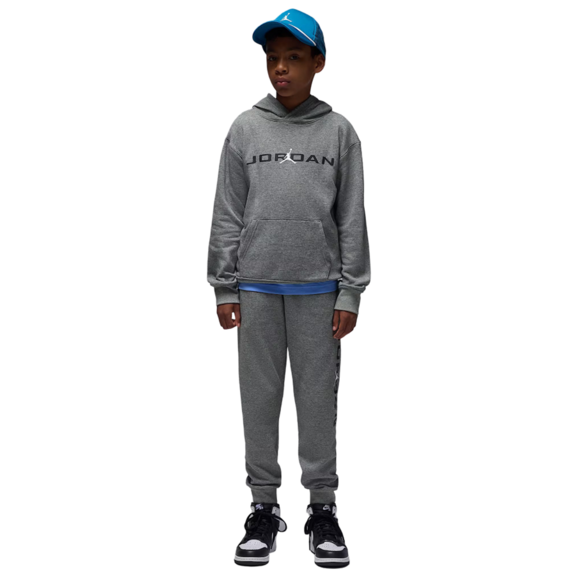 Jordan Kids Baseline Pullover Hoodie "Carbon Heather"