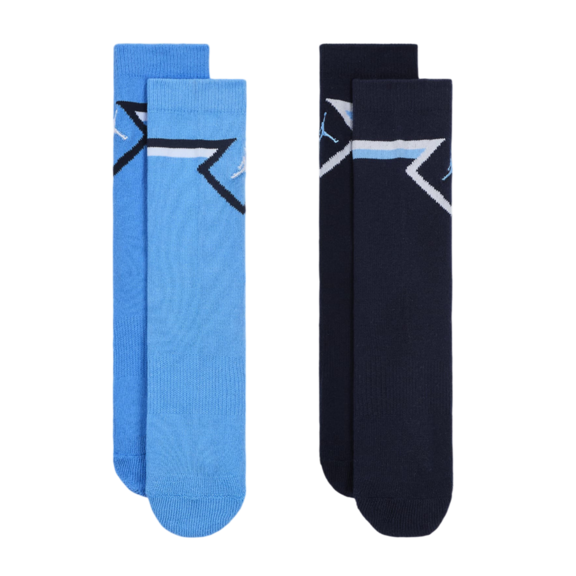 Jordan Kids Diamond High Crew Socks (2 Pairs) "University Blue-Navy"