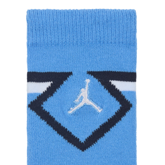 Jordan Kids Diamond High Crew Socks (2 Pairs) "University Blue-Navy"