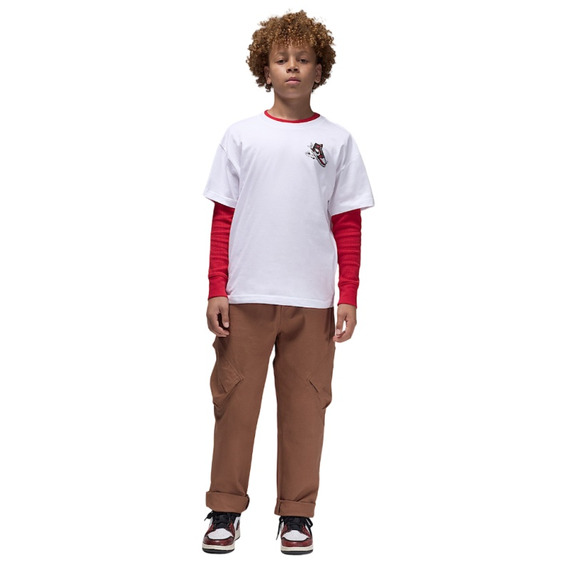 Jordan Kids JDB Air Jordan Has Landed SS Tee "White"