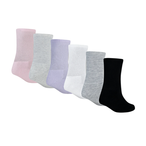 Jordan Kids JDB Everyday Essentials Crew 6 PPack Socks "Pink Foam"