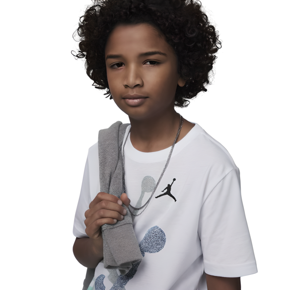 JDB für Kinder Gradient Stacked Tee "White-Industrail Blue"