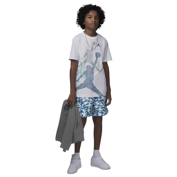 JDB für Kinder Gradient Stacked Tee "White-Industrail Blue"
