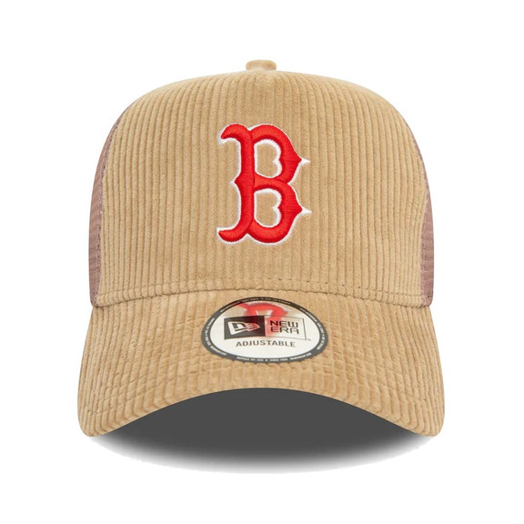 Neu Era MLB Boston Red Sox Cord 9FORTY E-Frame Verstellbarer Trucker Cap "Beige"