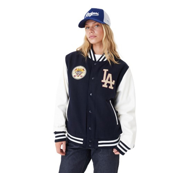 Neue Era MLB L.A Dodgers Large Logo Varsity Jacket "Navy"