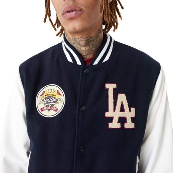 Neue Era MLB L.A Dodgers Large Logo Varsity Jacket "Navy"