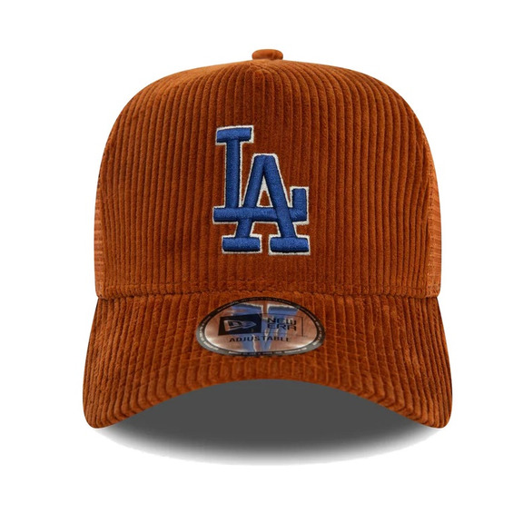 Neu Era MLB LA Dodgers Cord 9FORTY E-Frame Verstellbarer Trucker Cap "Brown"