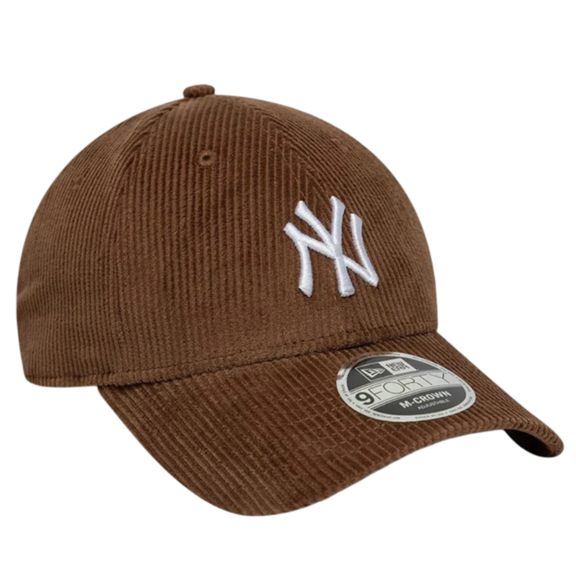 New Era MLB NY Yankees Cord 9FORTY M-Crown Adjustable Cap "Brown"