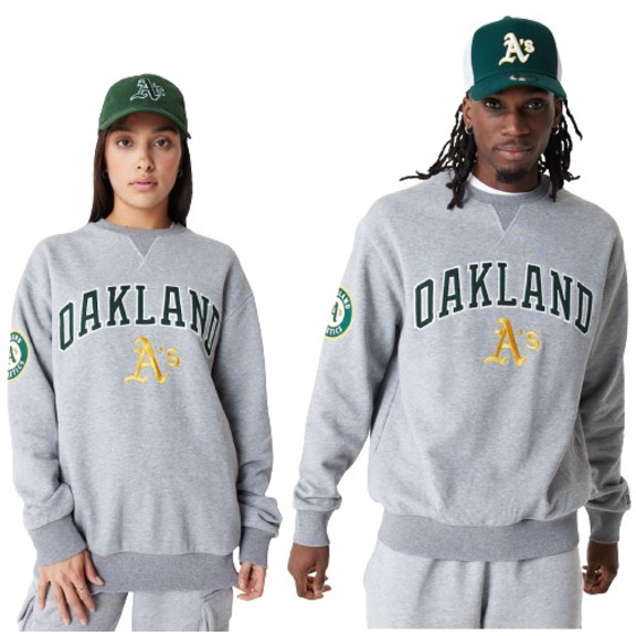 Neu Era MLB Oakland Athletik Großes Logo Crew Neck Sweatshirt