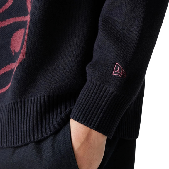 New Era NBA Chicago Bulls Knit Oversized Sweater "Black"