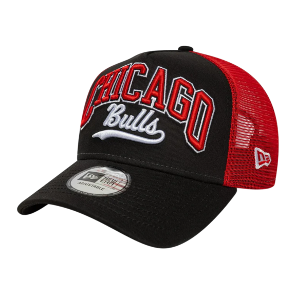 New Era NBA Chicago Bulls Script 9FORTY E-Frame Trucker Adjustable Cap