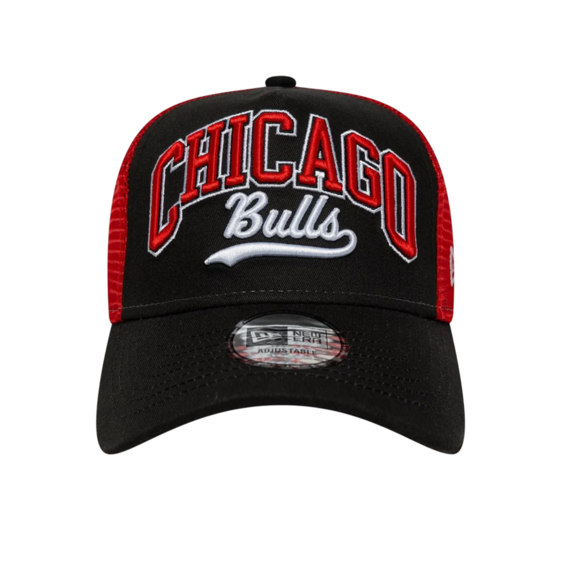 New Era NBA Chicago Bulls Script 9FORTY E-Frame Trucker Adjustable Cap