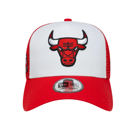 New Era NBA Chicago Bulls Side Patch 9FORTY A-Frame Trucker Adjustable Cap