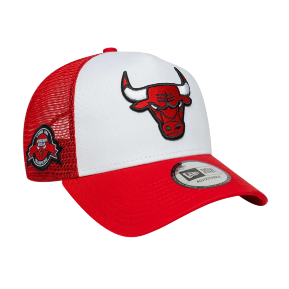 New Era NBA Chicago Bulls Side Patch 9FORTY A-Frame Trucker Adjustable Cap