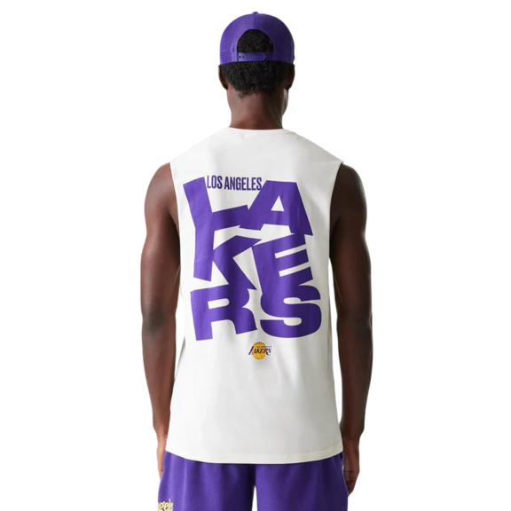 New Era NBA LA Lakers Graphic Sleeveless T-Shirt "Offwhite"