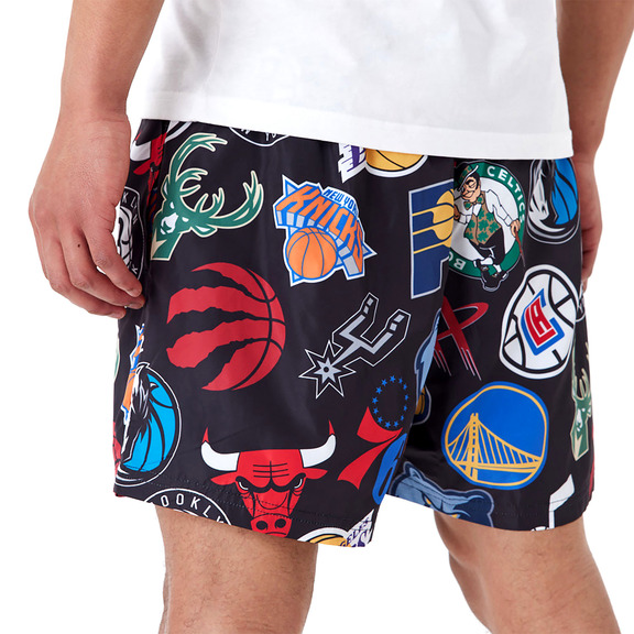 Neu Era NBA Logo Team Alle Over Print Shorts