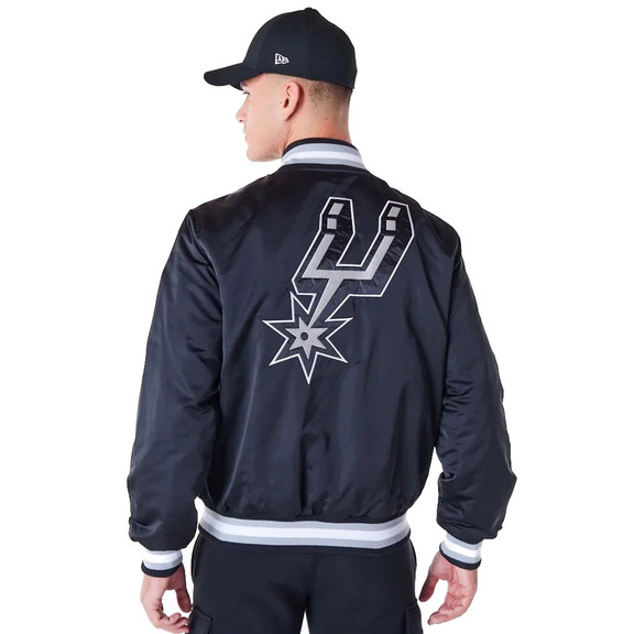 Neue Ära NBA Spurs Satin Bomberjacke "Black"
