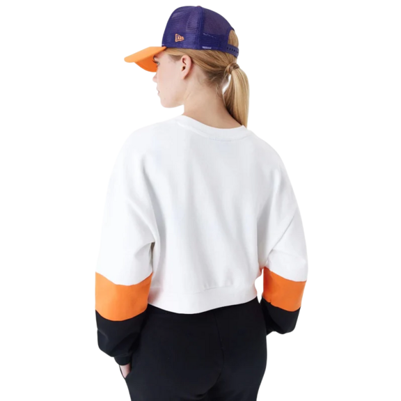 Neu Era NBA Phoenix Sonnen Frauen Farbe Block Crop Crew Neck Sweatshirt
