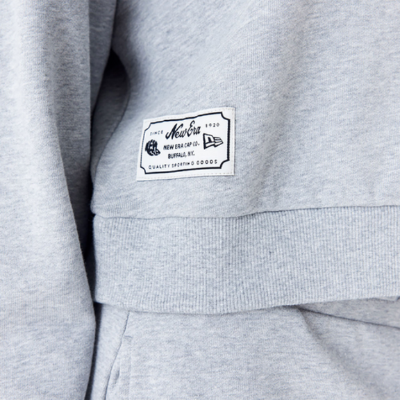 New era New York Arch Wordmark Crop Hoodie "Gray"