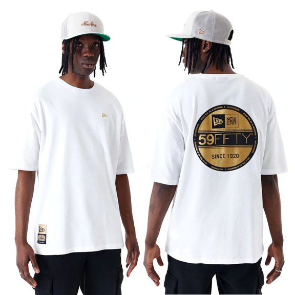 New era NY Sticker Oversized T-Shirt "White"
