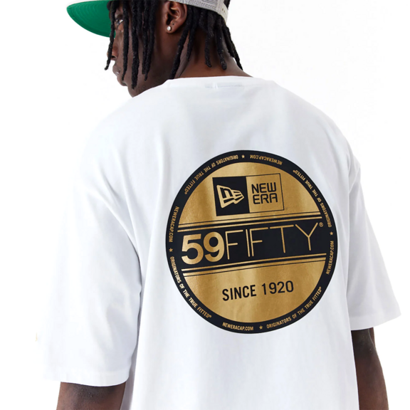 New era NY Sticker Oversized T-Shirt "White"