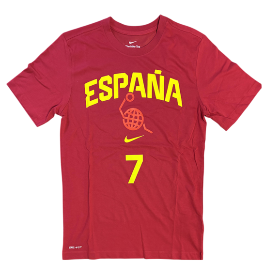 Nike Camiseta España Basket # 7 ALDAMA # "Gym Red/Yellow"