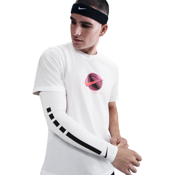 Nike Dri-fit Men's Basketball T-Shirt "White-Pink"