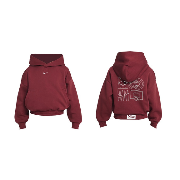 Nike Sudadera Niñ@ Kultur des Basketballs "Team Red"