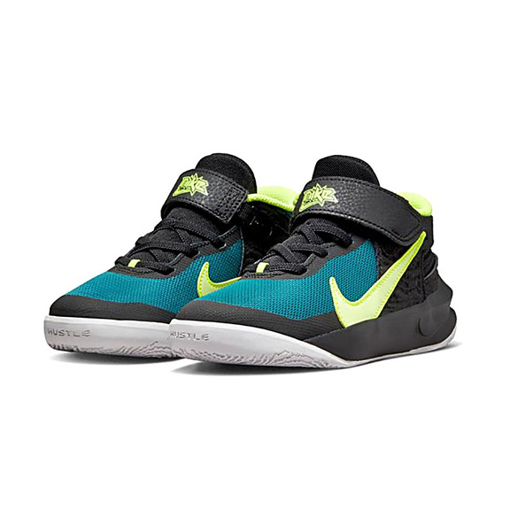 Nike Team Hustle D 10 FlyEase (PS) "Spruce Volt"