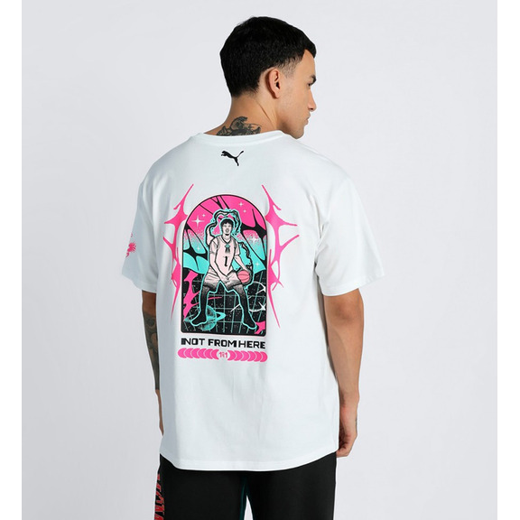Puma Basket LaMelo Miami Tee "Weiß"